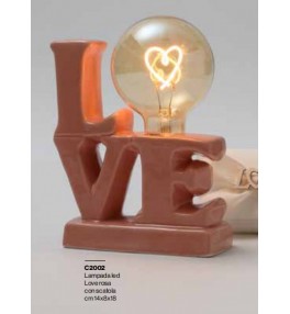 Lampada led LOVE ROSA +...