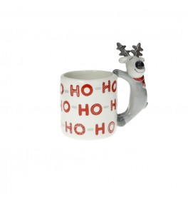 MUG HO-HO-HO RENNA GRIGIA...